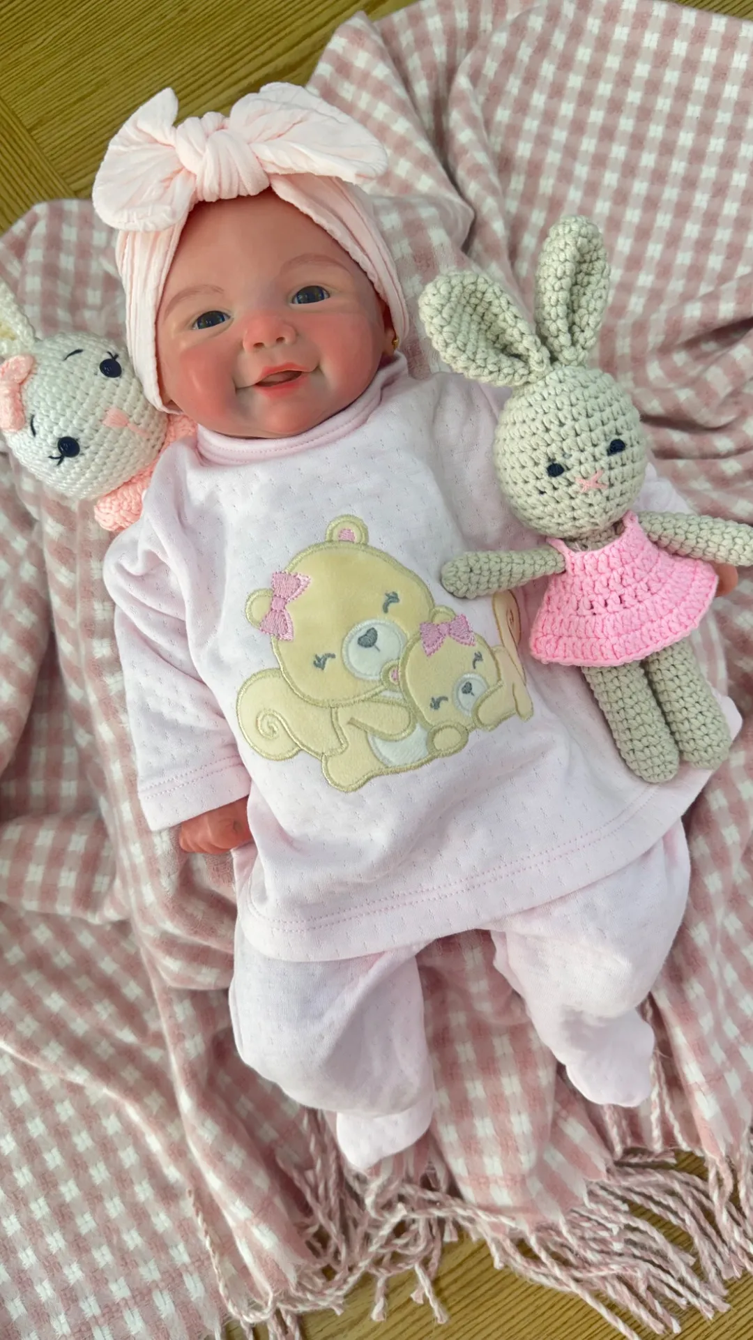 Bebe Reborn Maria Belen Pequeña Platino 