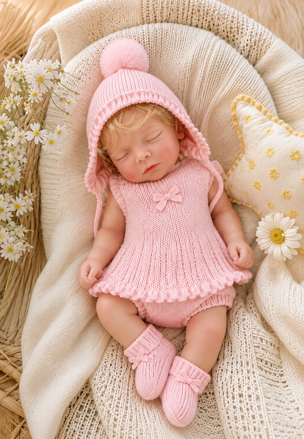 Bebe Reborn Dulce Rubia Platino