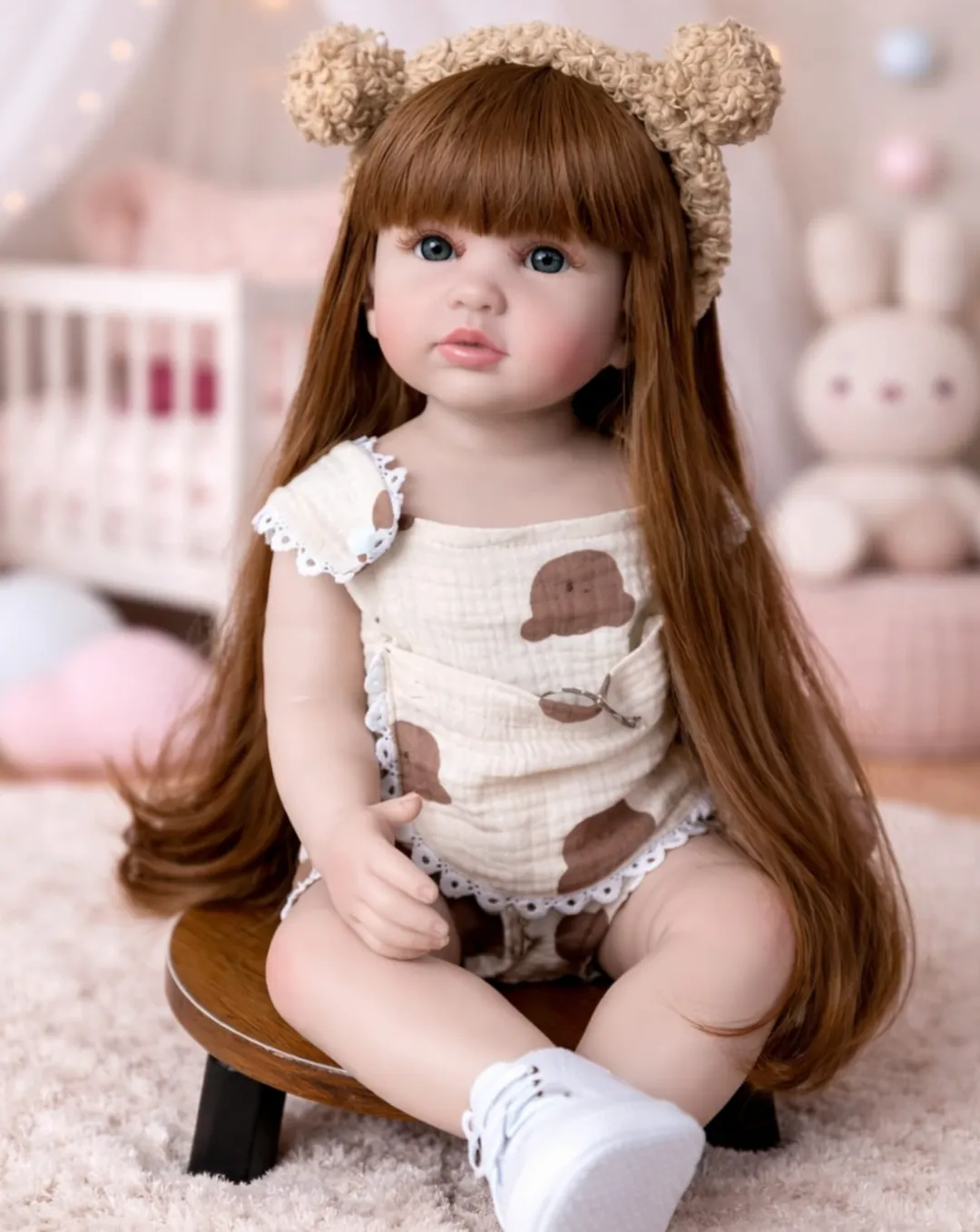 Bebe Reborn  Cabello Largo Pauline