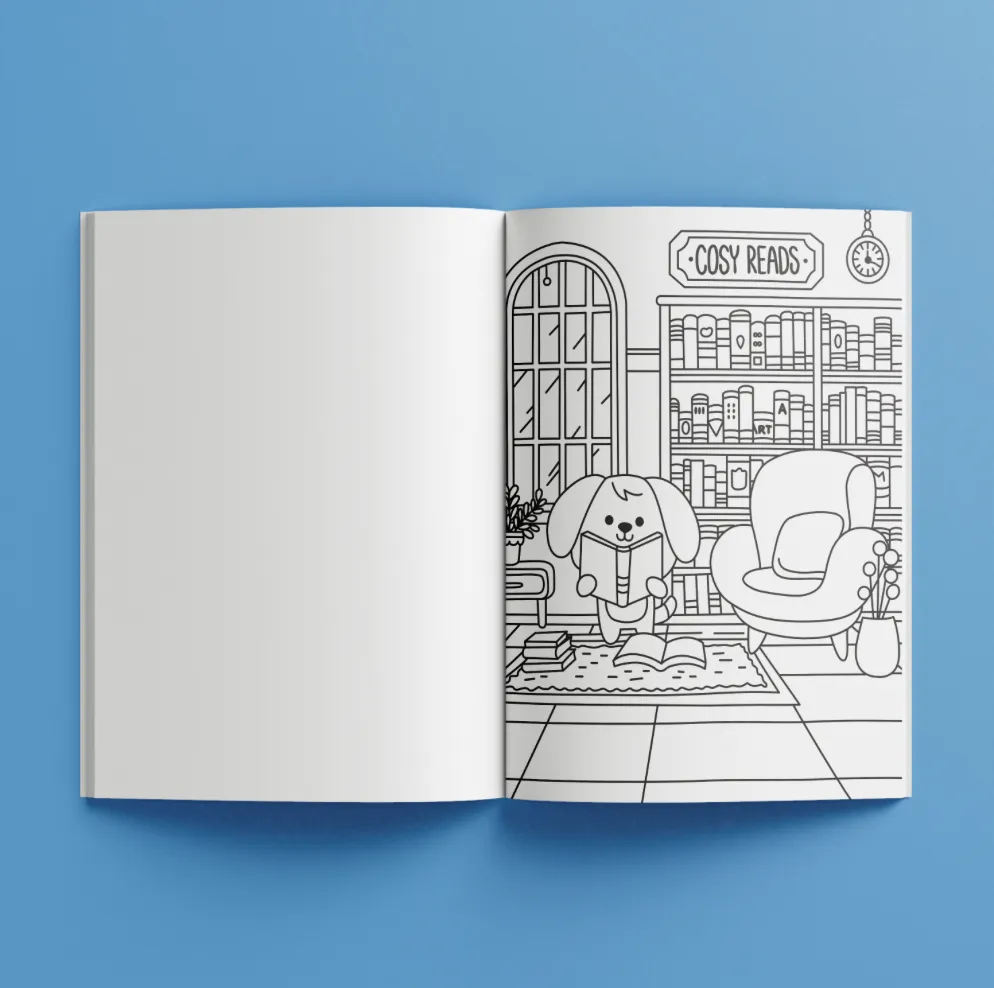 Libro Para Colorear Cozy Coloring Poster 