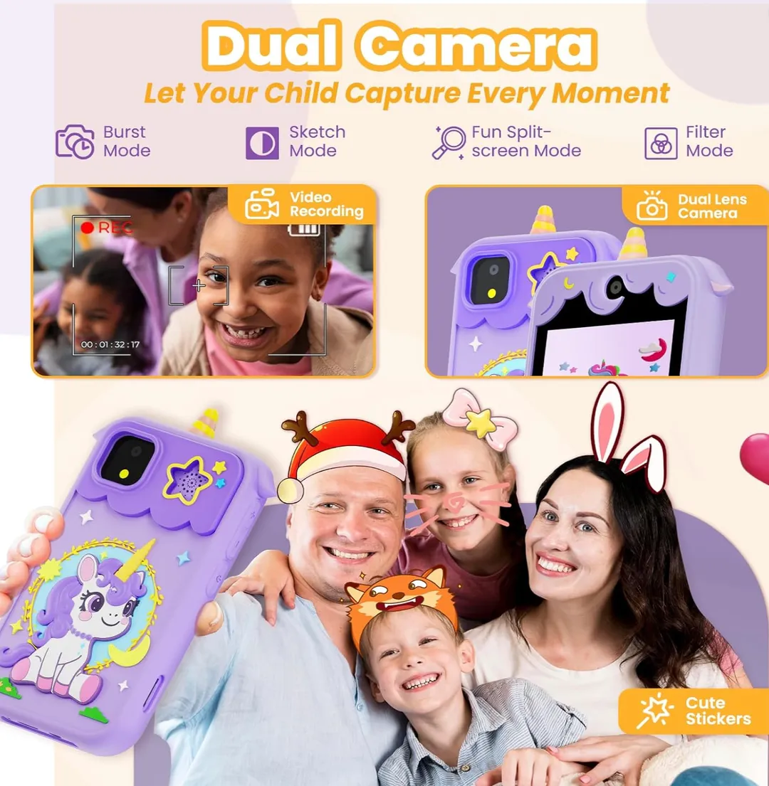 Mini Celular Unicornio Morado