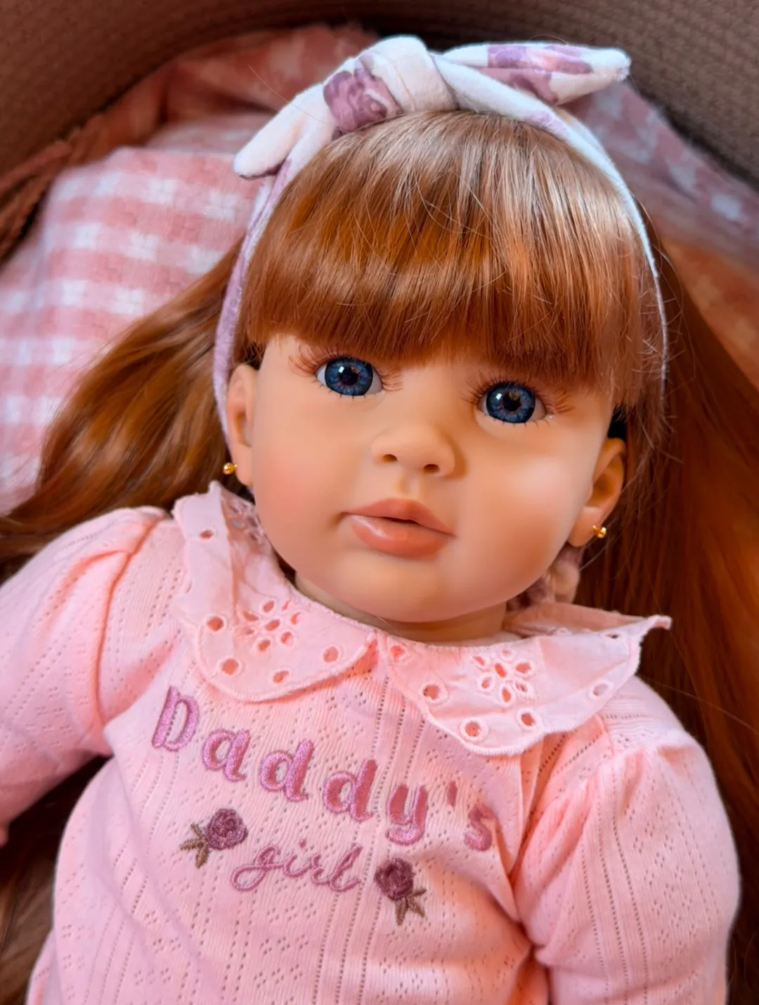 Bebe Reborn Alaia Flores Cabello largo 