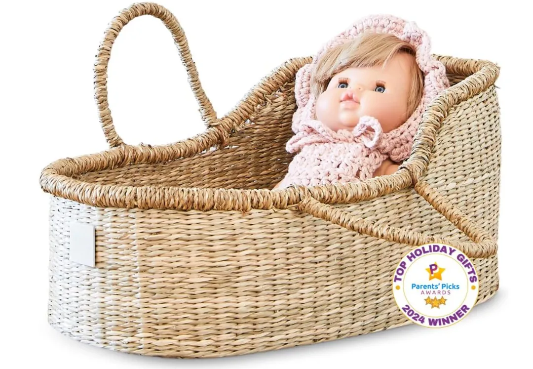 Cuna Premium para Muñeca BEBE BASK – Cesta de Moises
