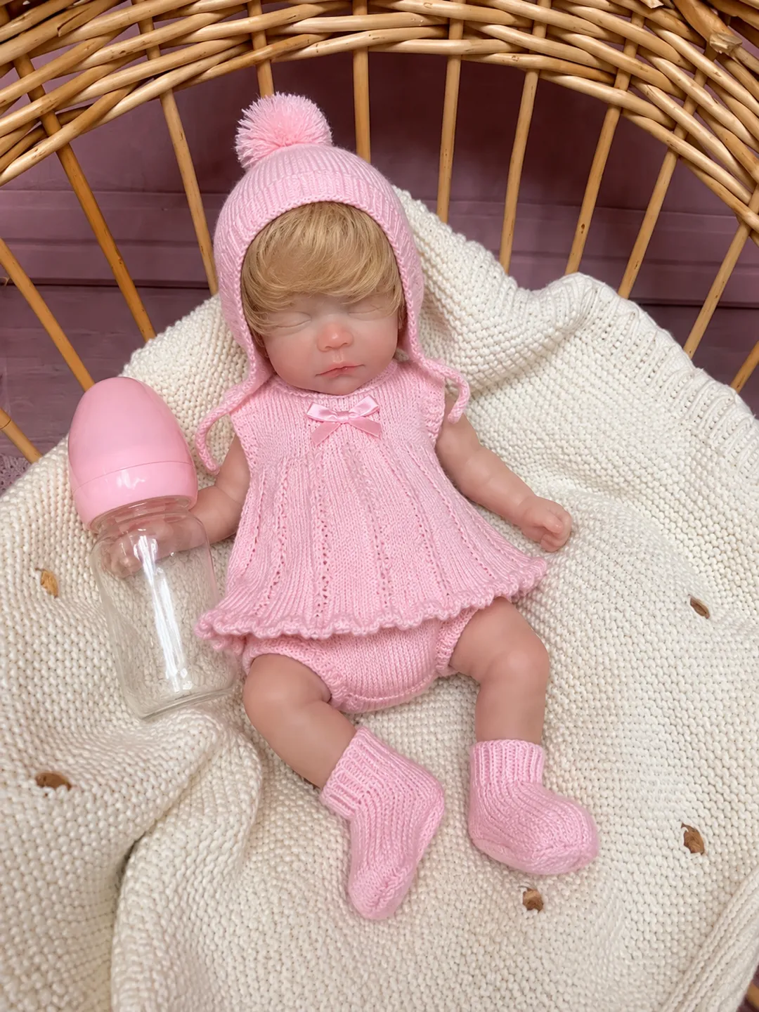 Bebe Reborn Dulce Rubia Platino