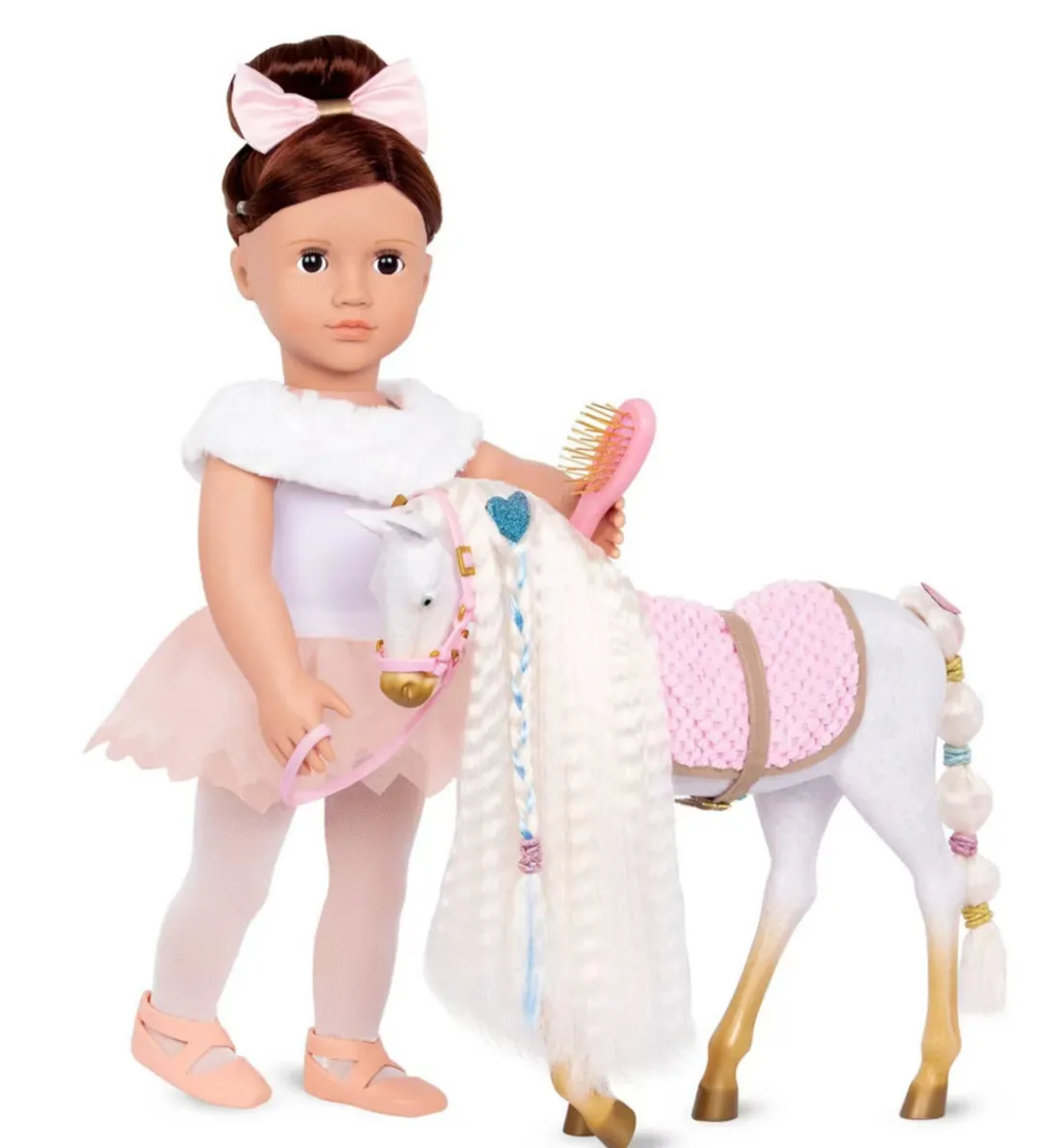  Our Generation Caballo Andaluz Blanco con Glitter & Hearts