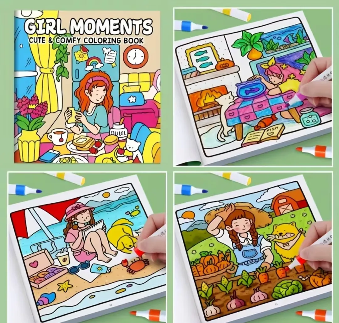 Libro Para Colorear Girl Moments