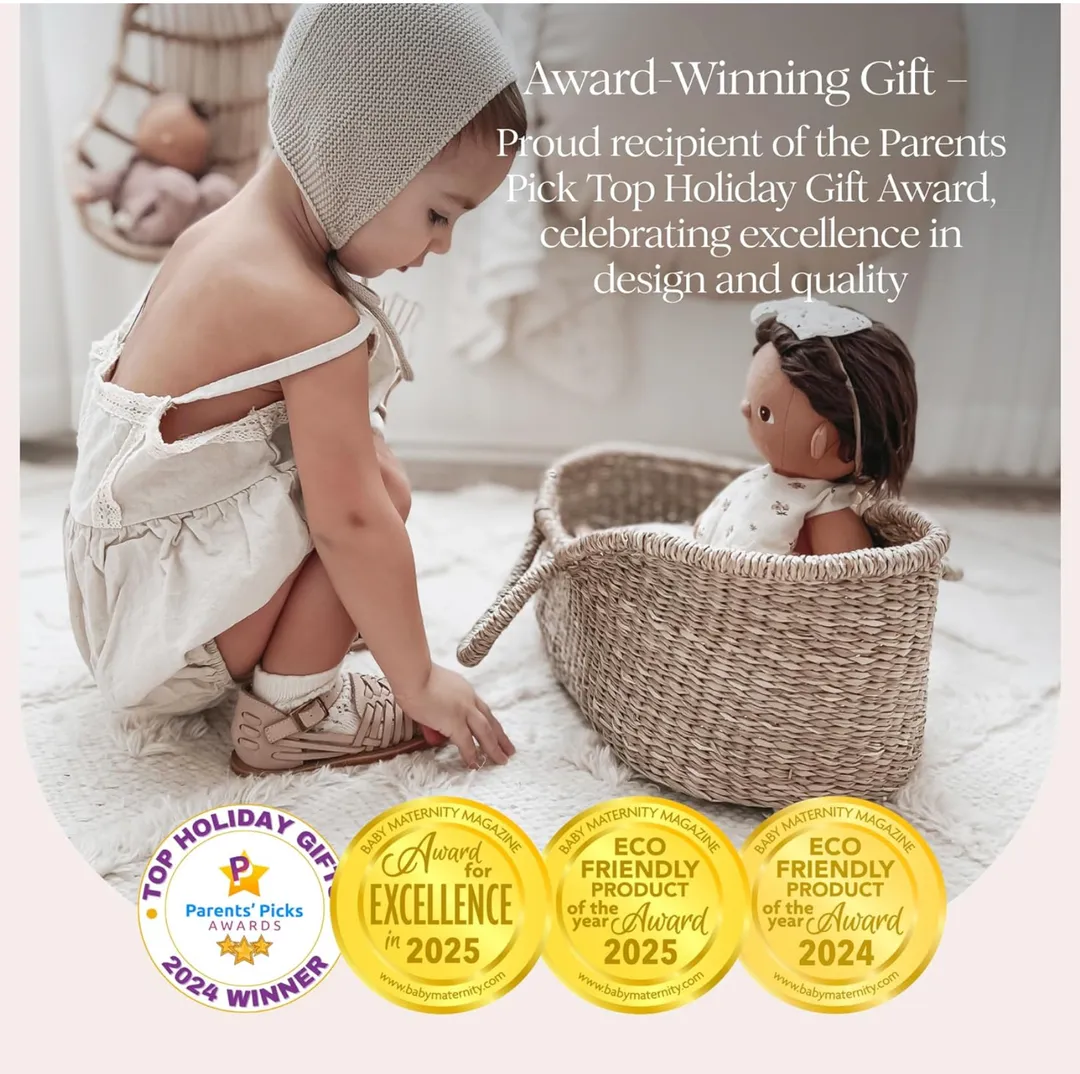 Cuna Premium para Muñeca BEBE BASK – Cesta de Moises