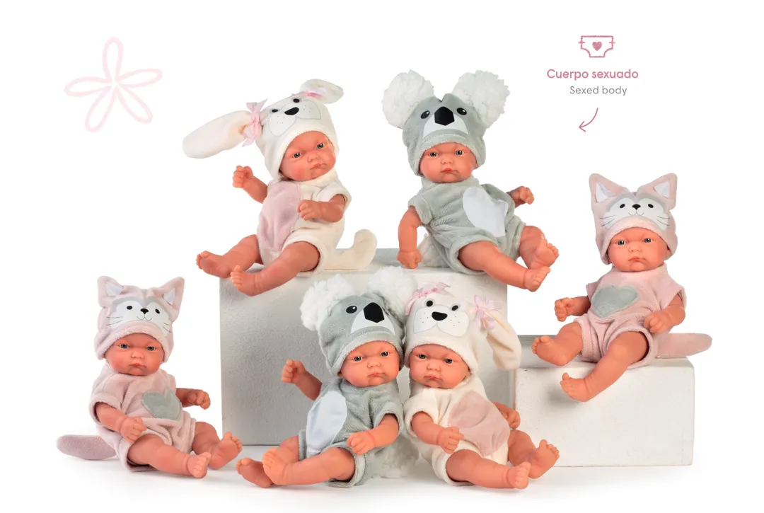 Mini Bebes Reborn Antonio Juan Pitu Animalitos