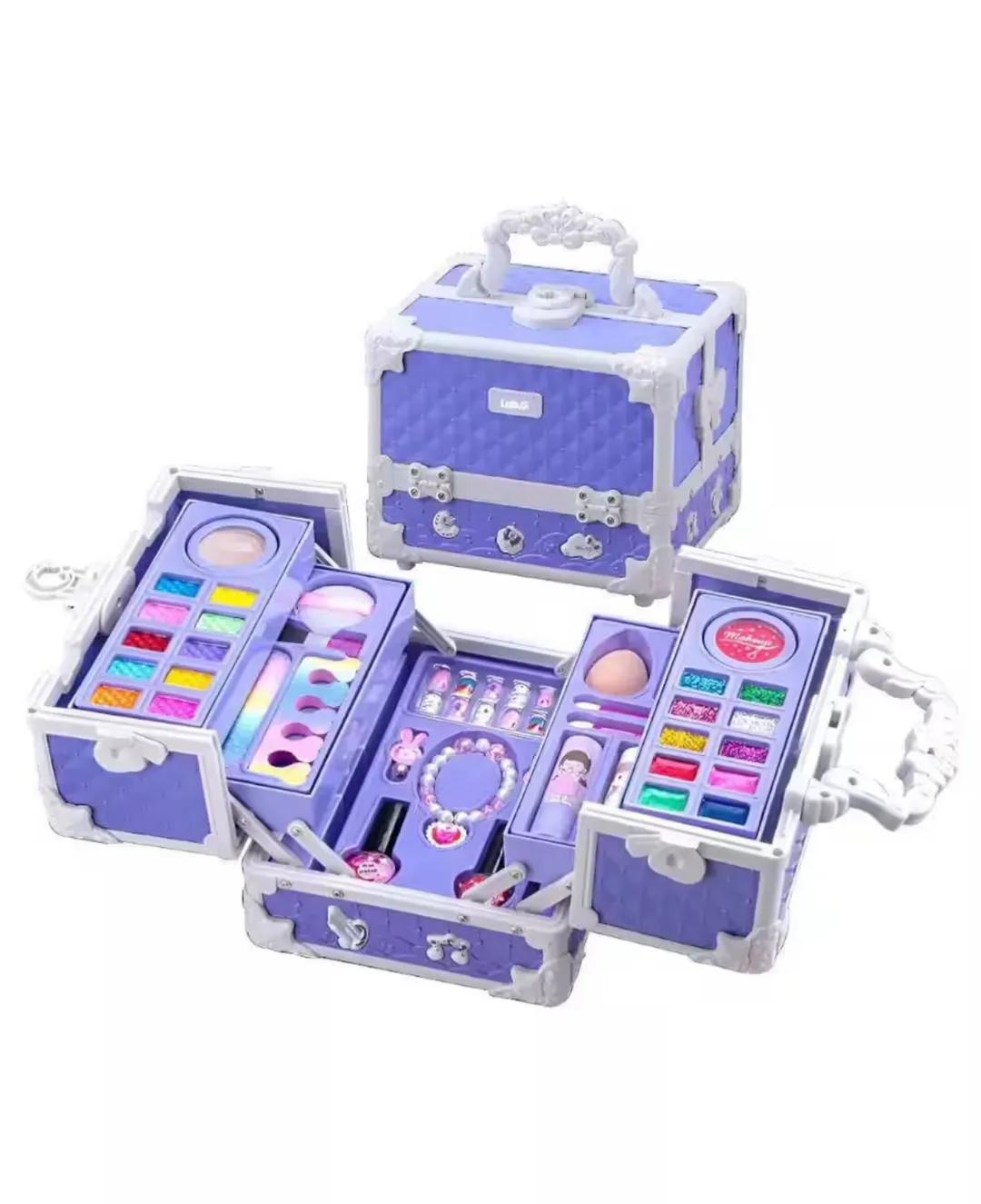Cofre de maquillaje morado
