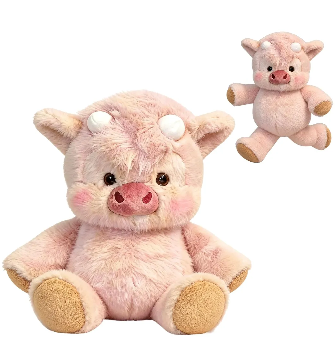 Peluche Torito Que Corre Rosa