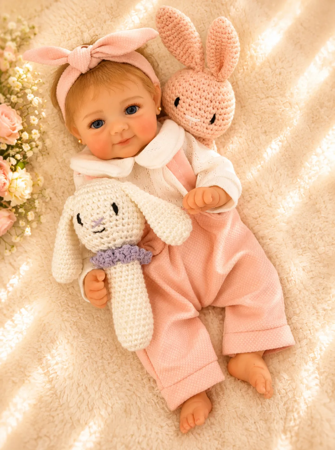 Bebe Reborn Leticia Mediana Platino 