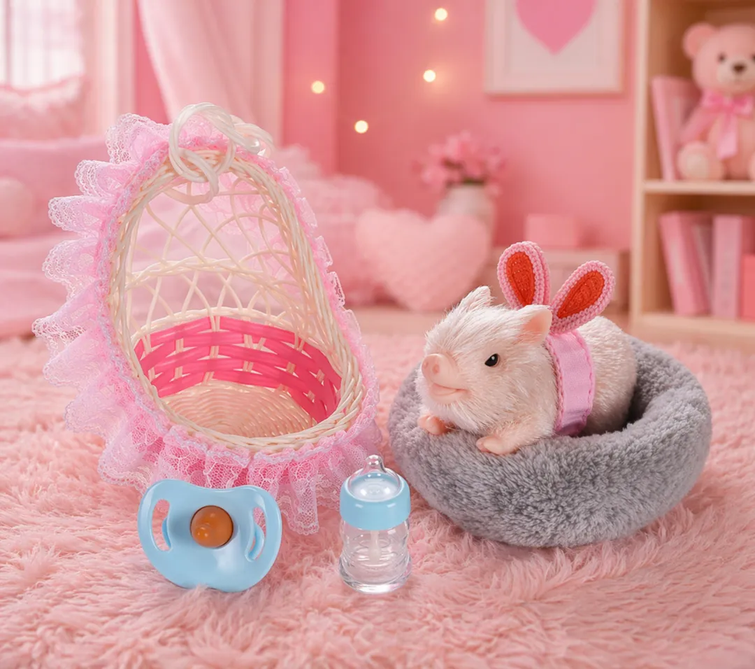 Mini Cerdito De Silicona Platino