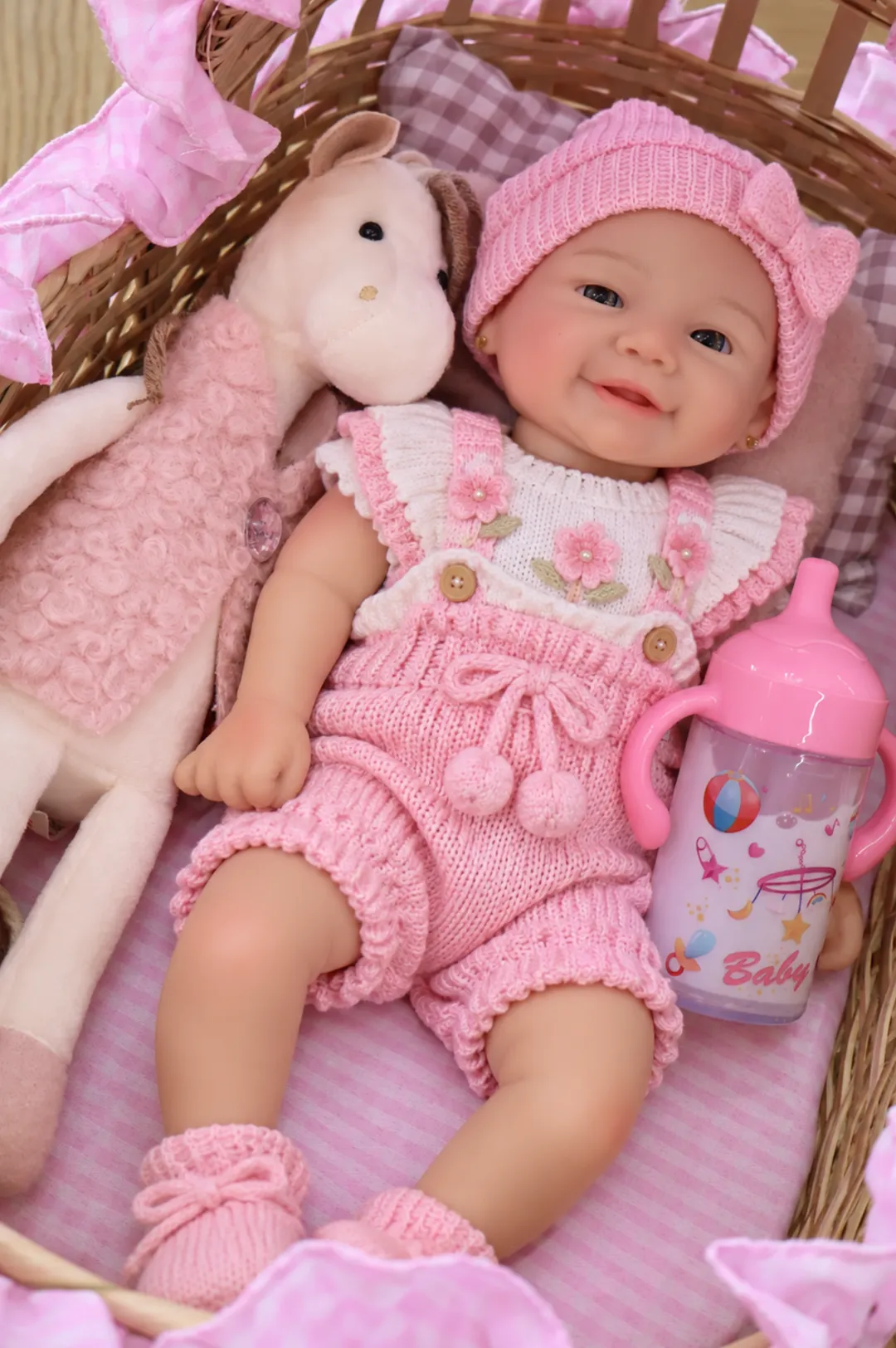 Bebe Reborn Maria Belen Rosada Platino 