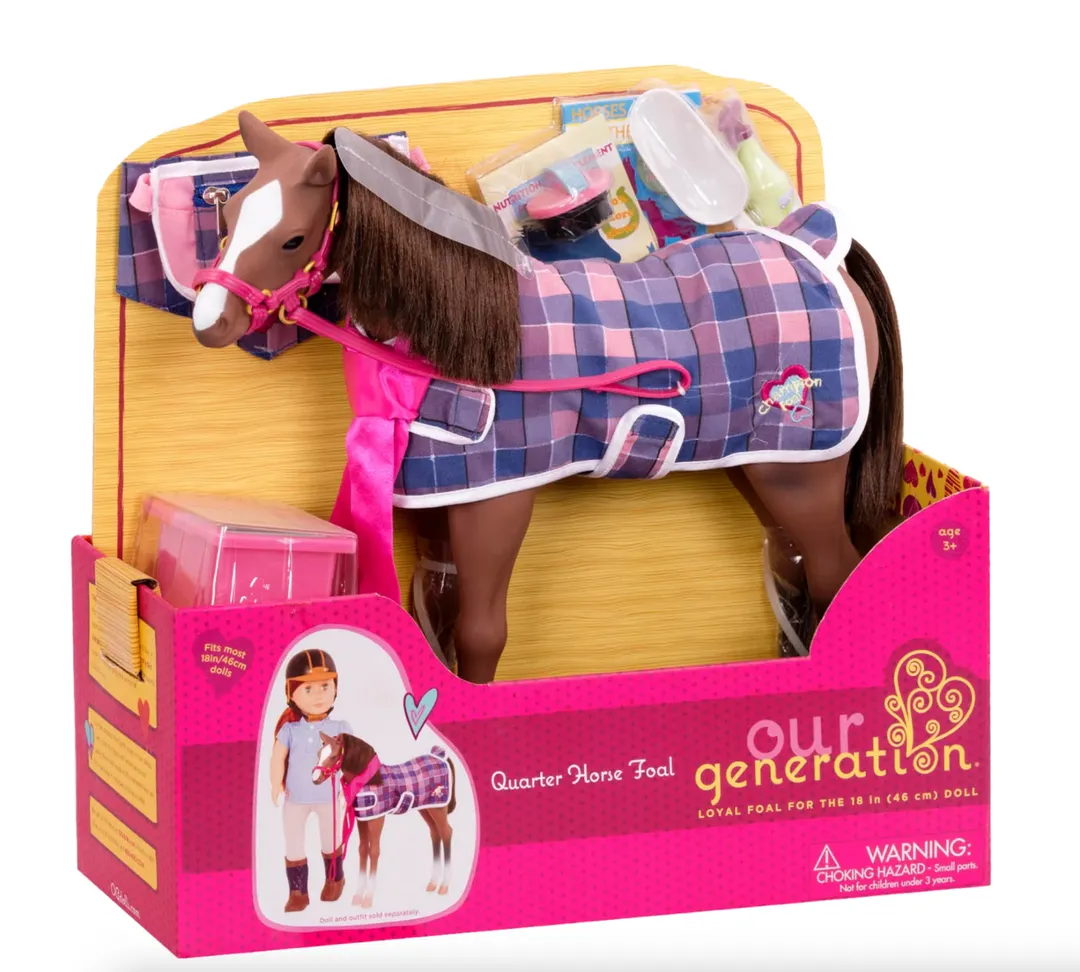Potrillo Quarter Horse para Muñecas Caballo Our Generation
