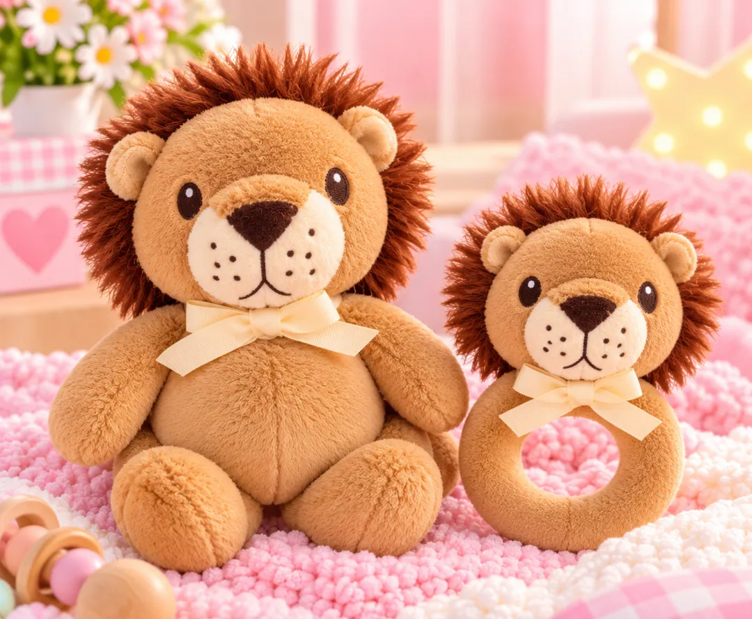 Peluche Y Sonajero Leon