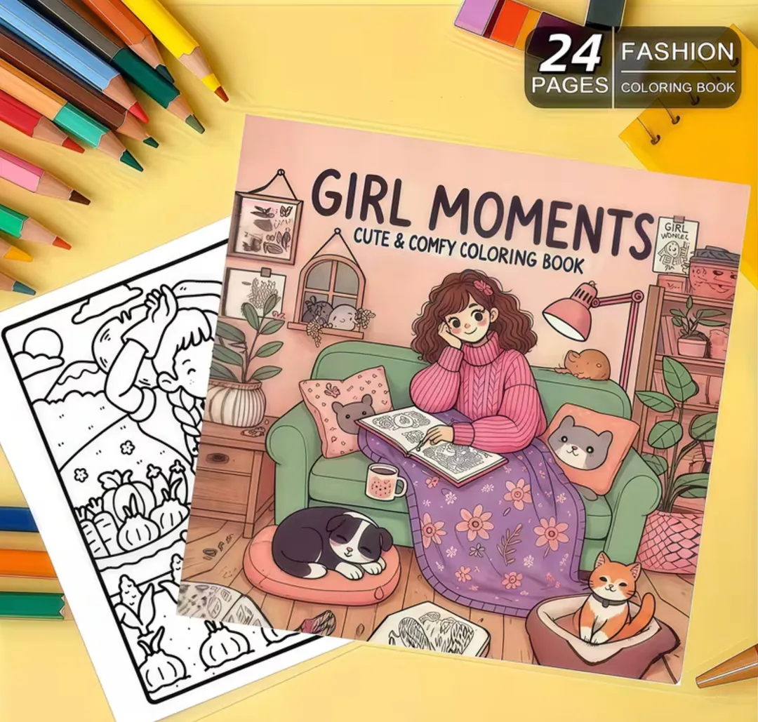 Libro Para Colorear Girl Moments Cute