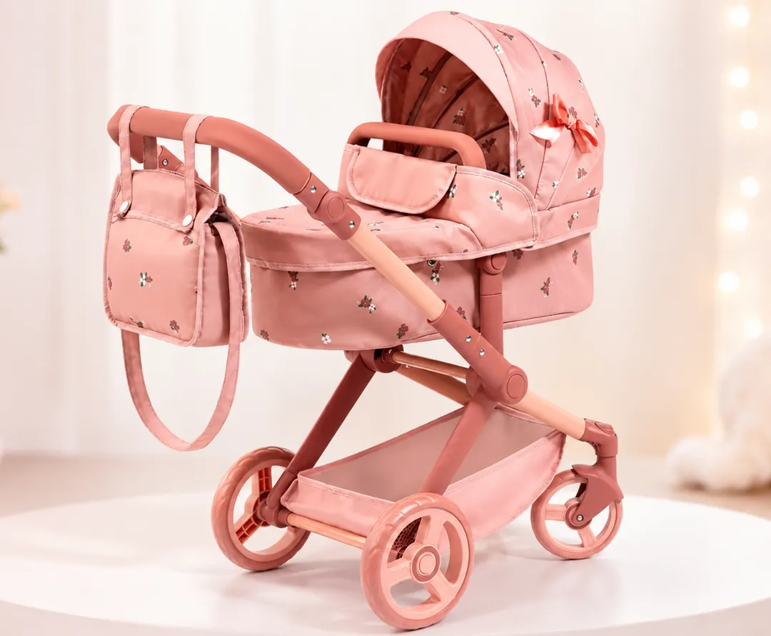 Coche Rosado Flores