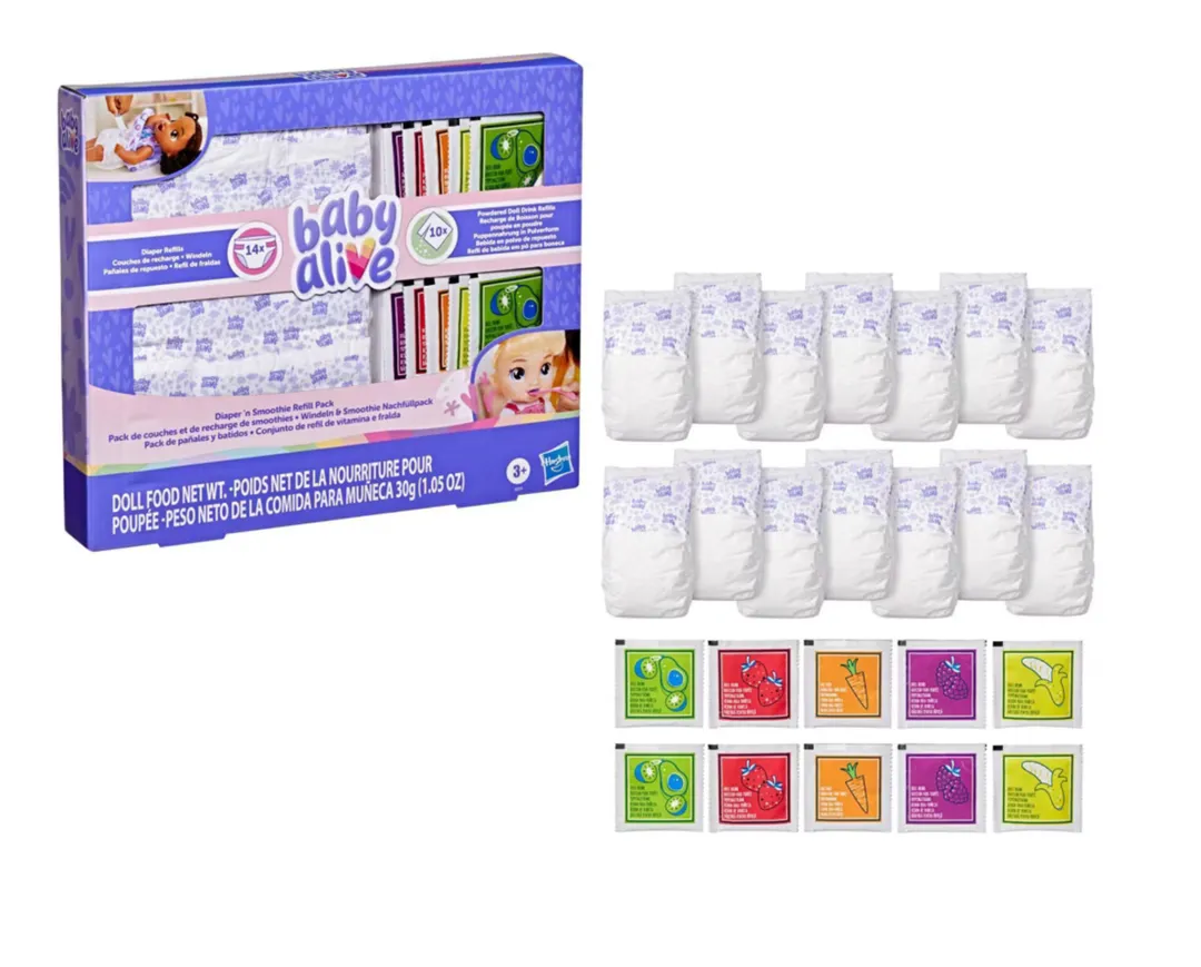 Baby Alive Set Papilla Y Pañales