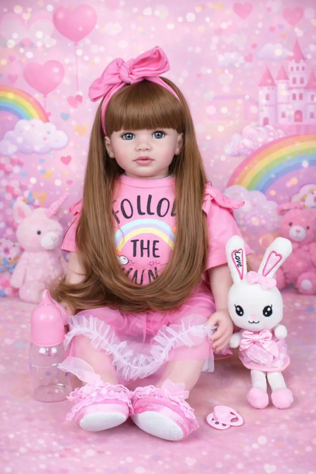 Bebe Reborn Alice Cabello Largo