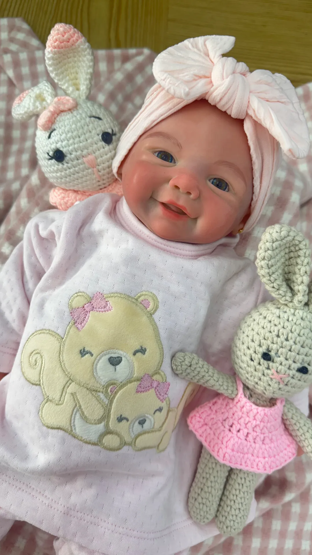 Bebe Reborn Maria Belen Pequeña Platino 