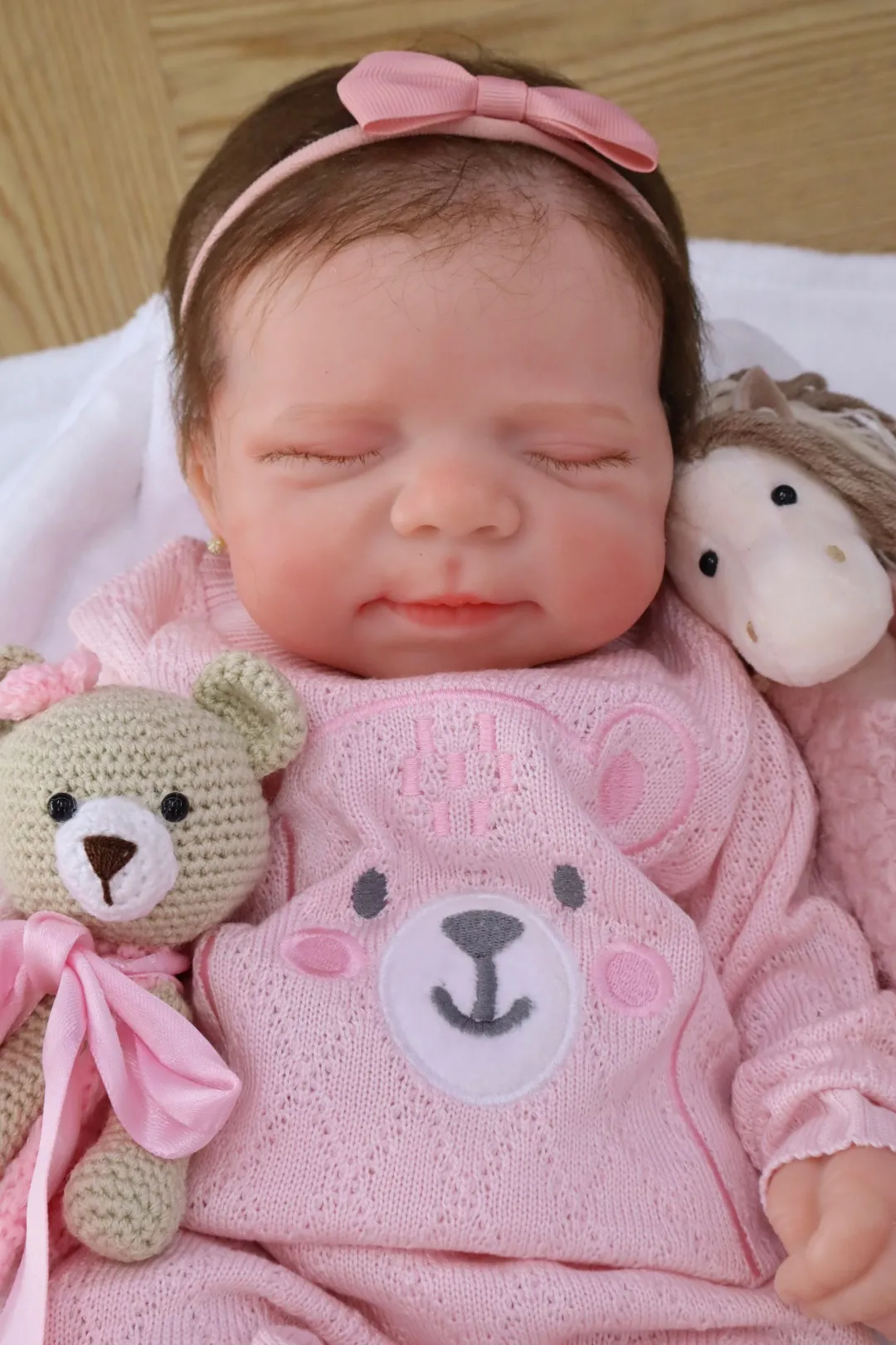 Bebe Reborn Aura Platino Cabello