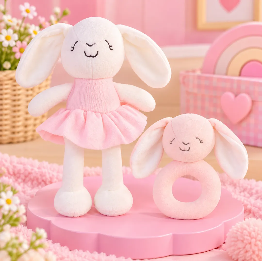 Peluche Y Sonajero Conejo