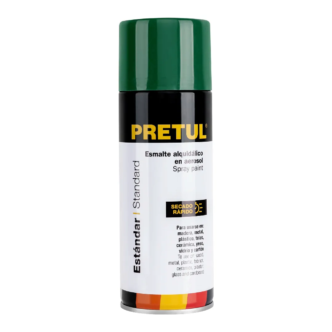 Pintura en aerosol, VERDE HOJA, 400 ml, PRETUL
