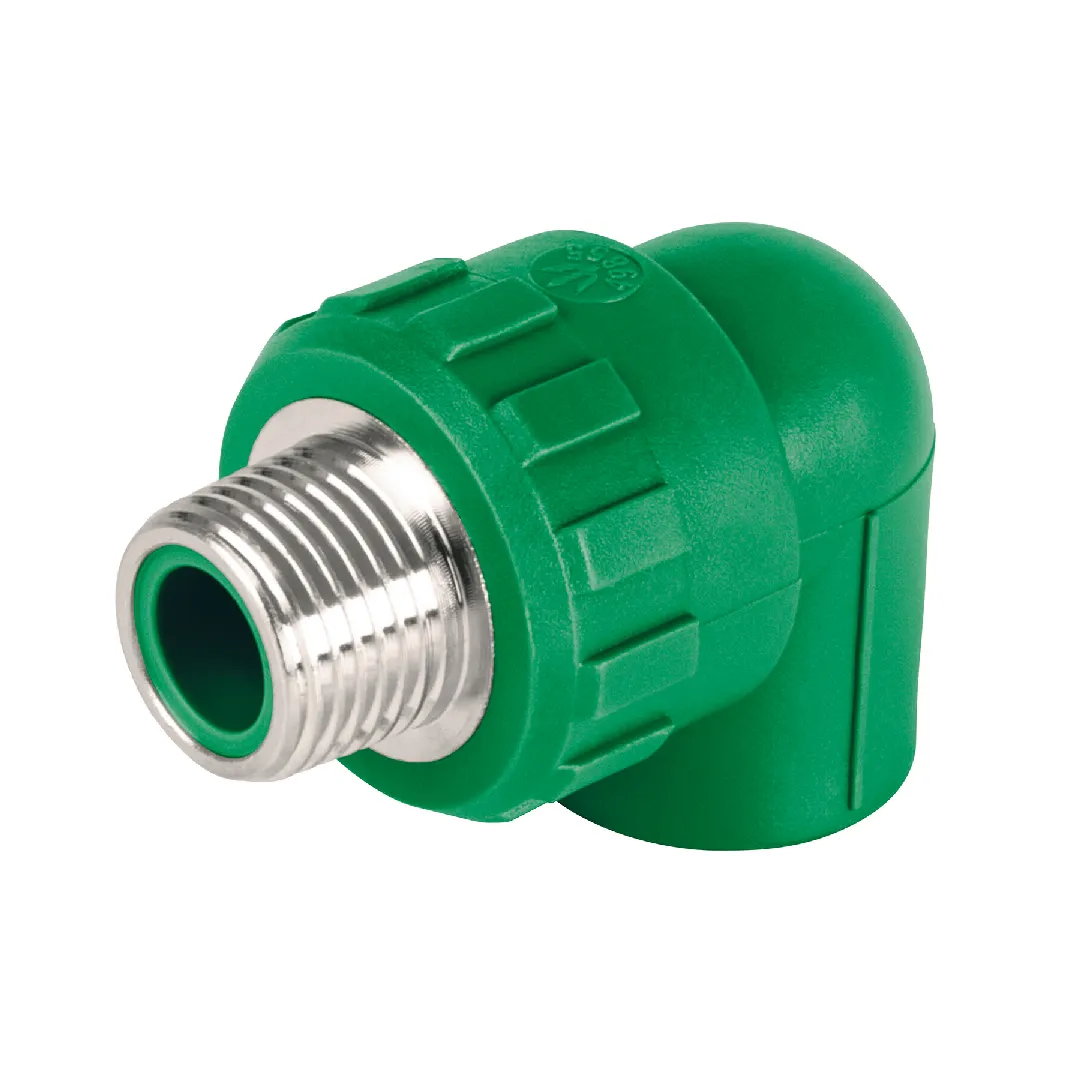 Codo 90°, Tuboplus, 1/2", rosca MACHO con inserto metálico, FOSET