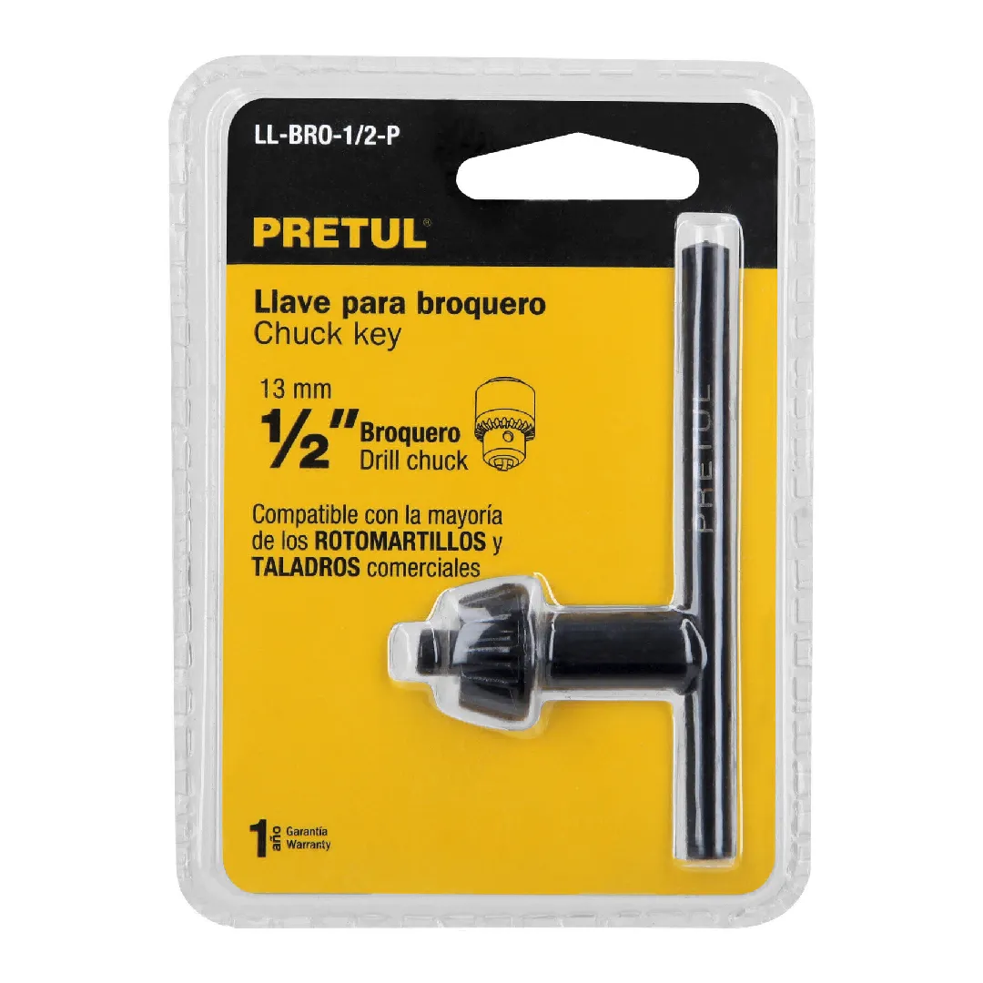 Llave para broquero (taladro) de 1/2", PRETUL