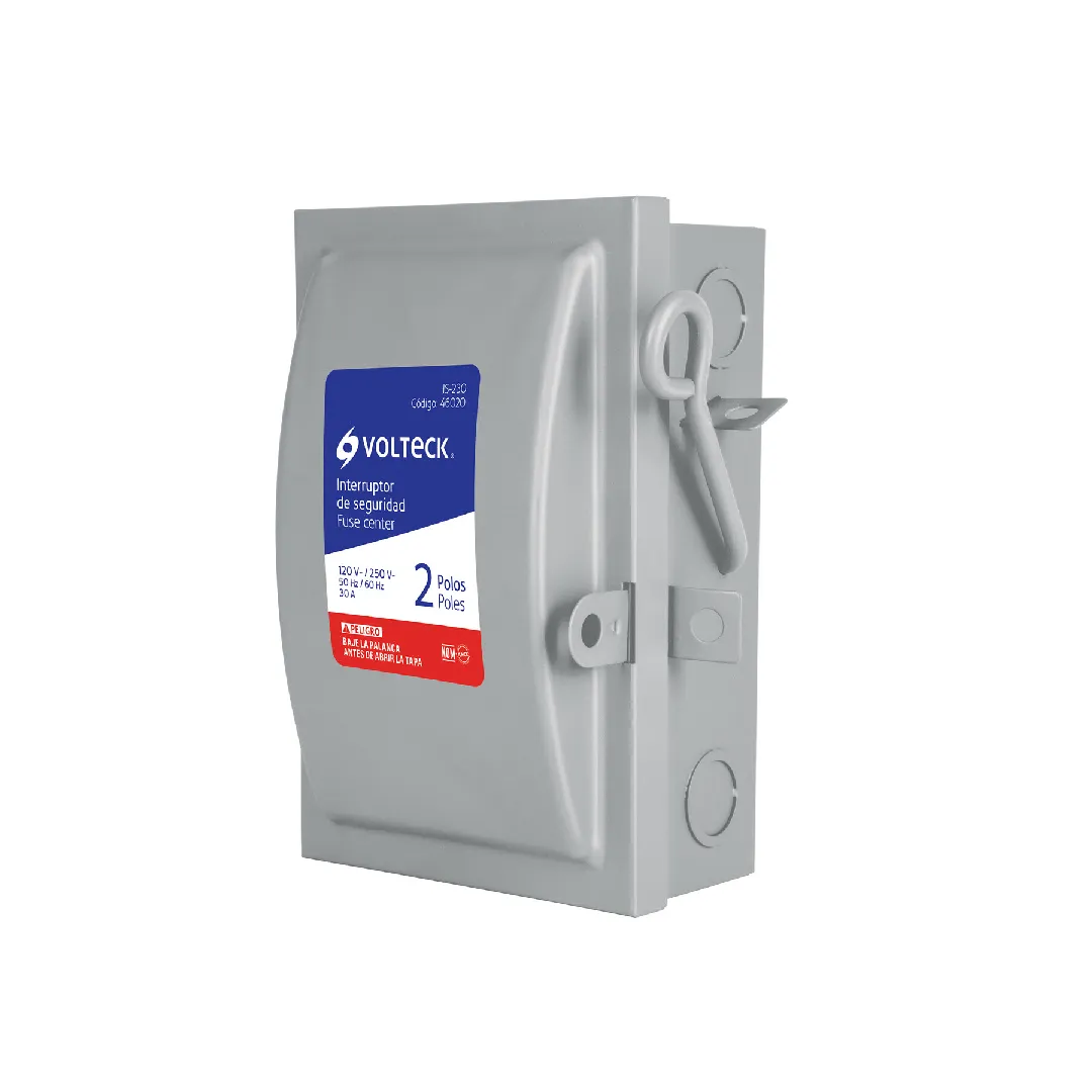 Interruptor de seguridad 2 polos (para fusibles), 30 A, VOLTECK