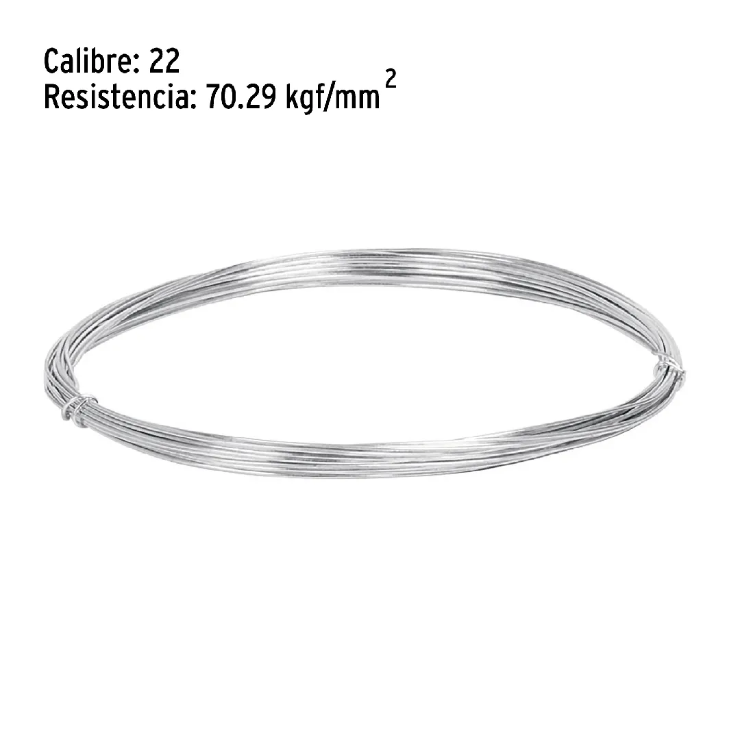 Rollo de 30 g de alambre galvanizado calibre #22, en bolsa, FIERO