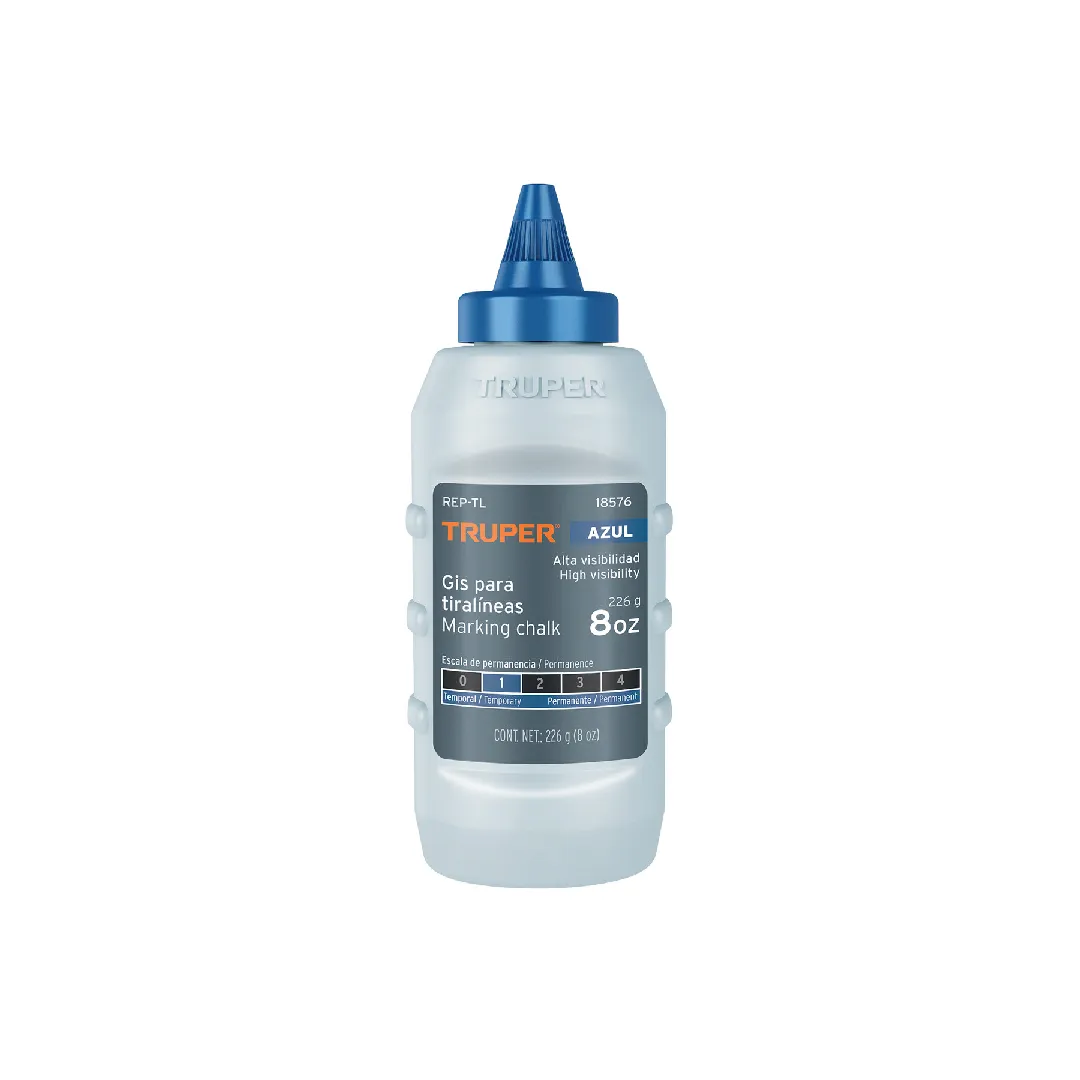 Gis AZUL para tiralíneas, alta visibilidad, 8 oz, TRUPER