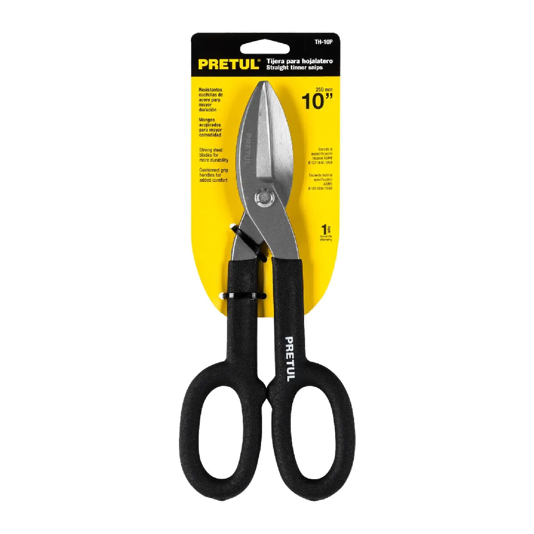 Tijera para hojalatero 10", PRETUL