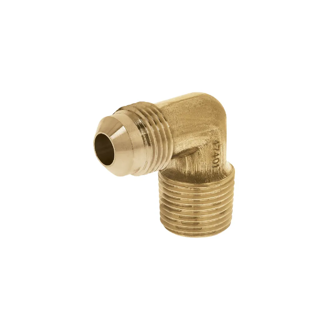 Codo terminal a 90° de latón 3/8 x 3/8" para gas, FOSET