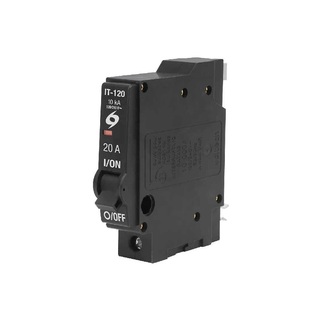 Interruptor (pastilla o breaker de luz) de 1 polo 20A, enchufable, a granel, VOLTECK