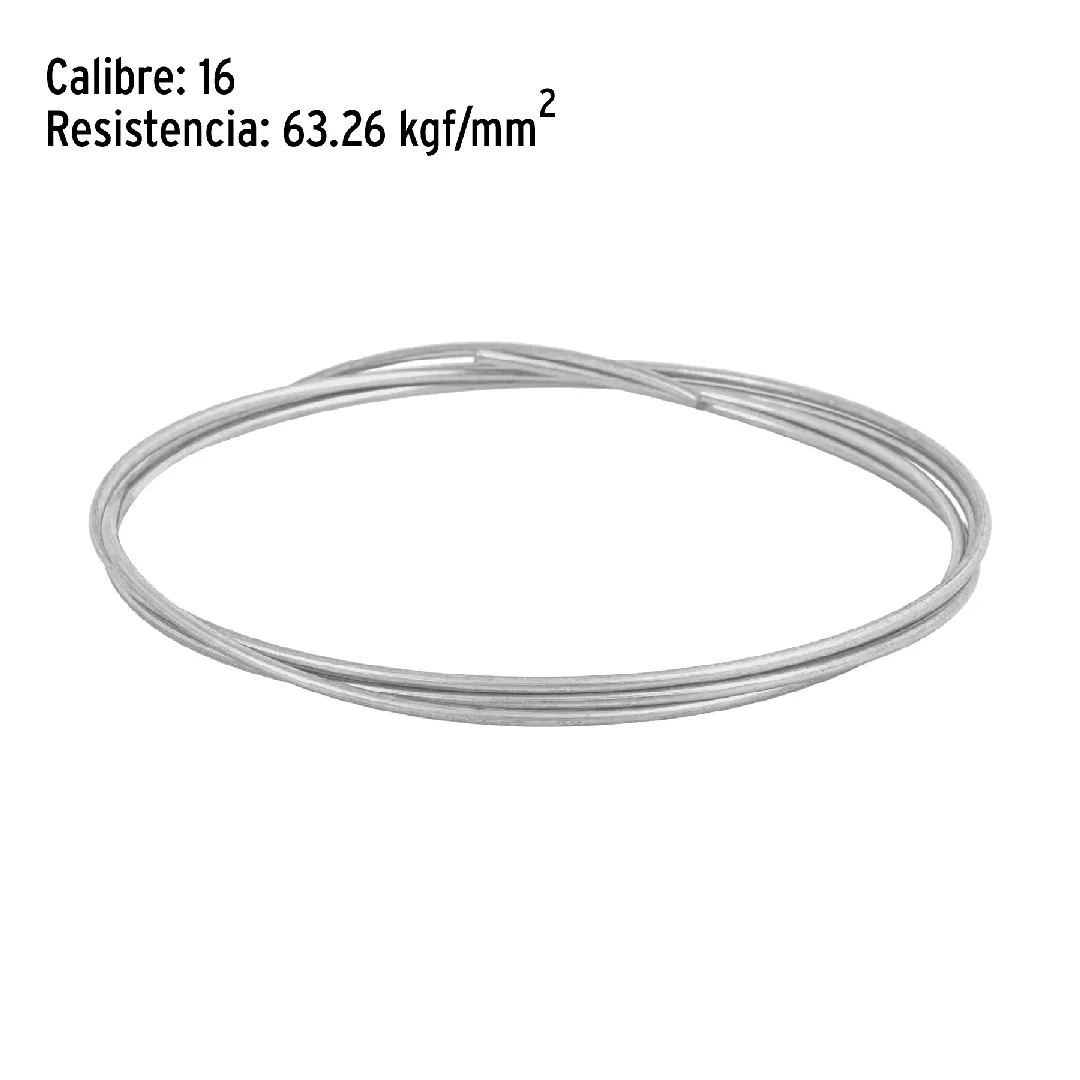 Rollo de 30 g de alambre galvanizado calibre #14.5, en bolsa, FIERO