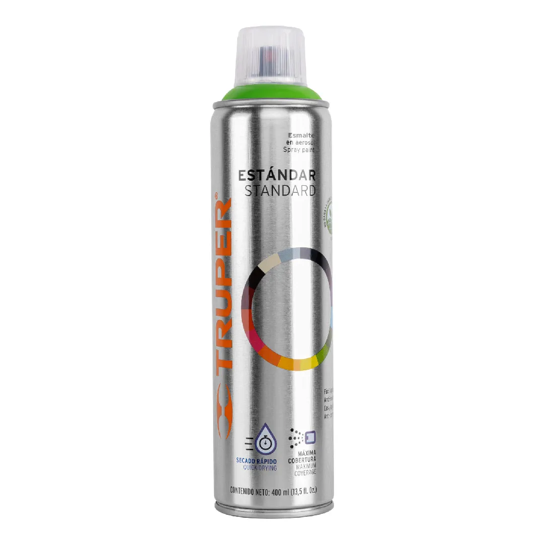 Pintura en aerosol, VERDE MANZANA, bote esbelto, 400 ml