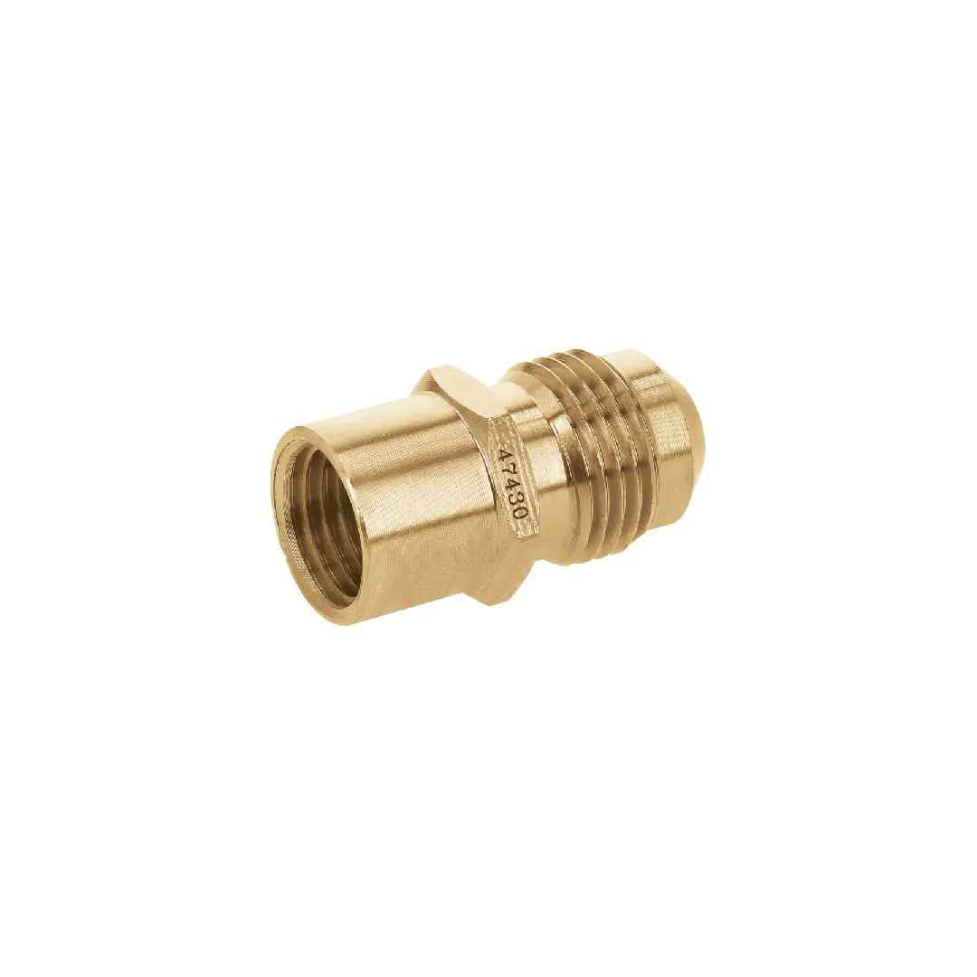 Niple campana de latón de 3/8" X 1/4" (p/punta pol s/regulador), FOSET
