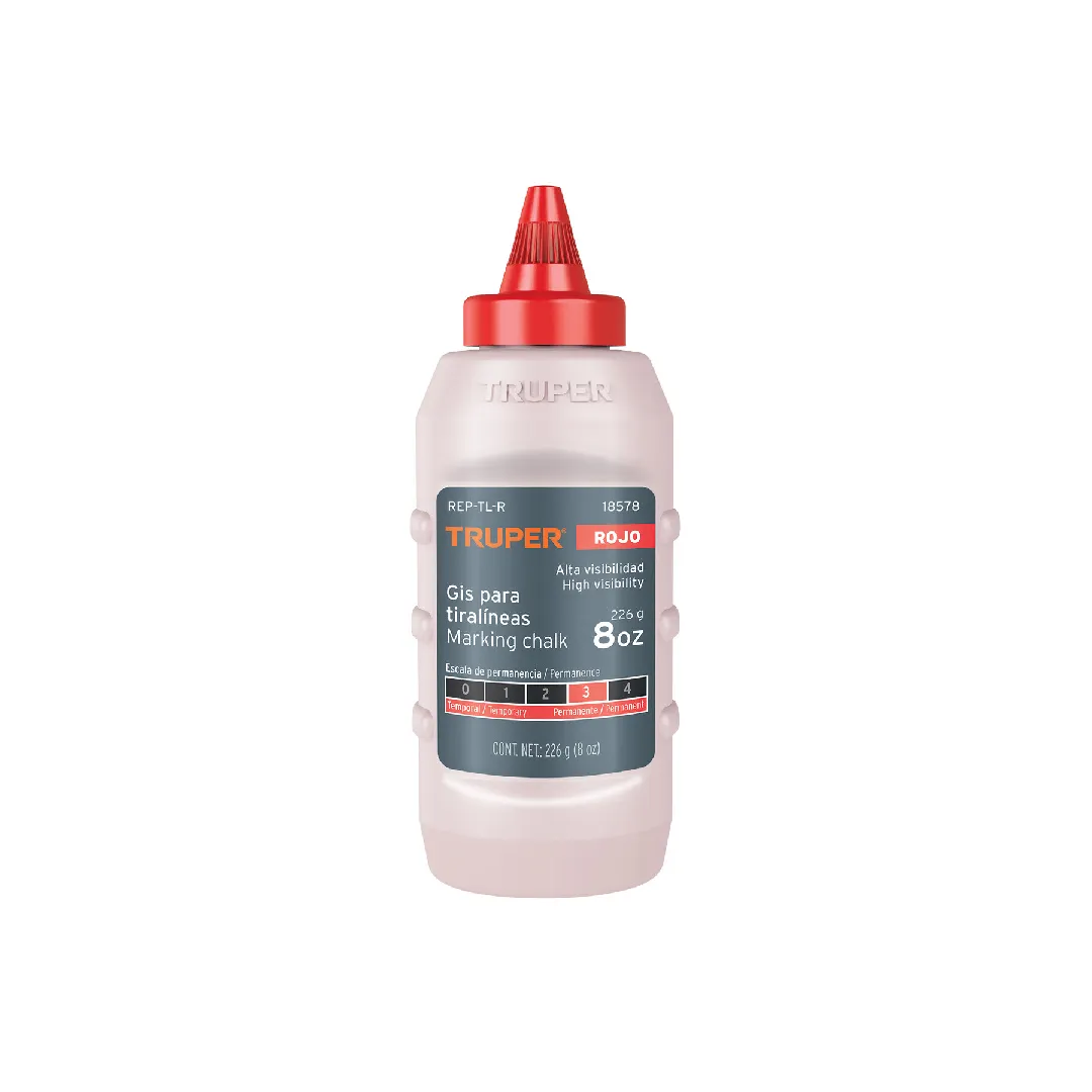 Gis ROJO para tiralíneas, alta visibilidad, 8 oz, TRUPER