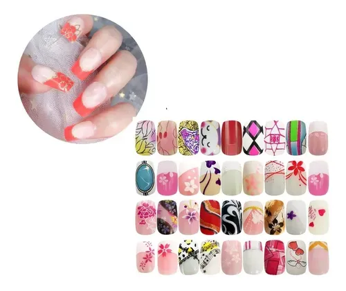 UÑAS POSTIZAS DECORADAS