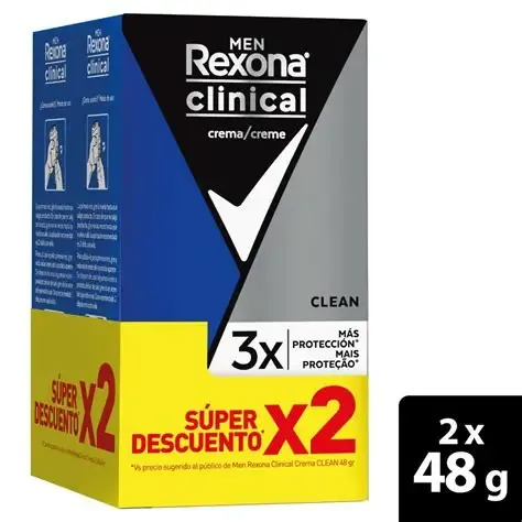REXONA CLINICAL CR HOMBRE X20