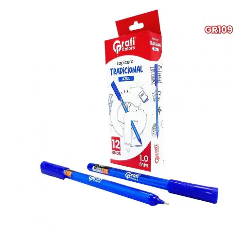 LAPICERO GRAFI AZUL X 12