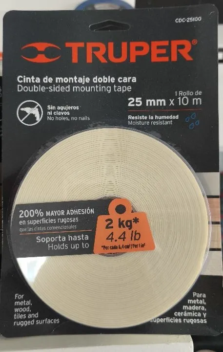 CINTA DOBLE CARA FAX 25MM*10M