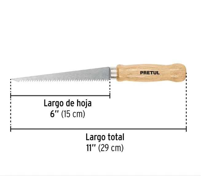 Serrucho de 6" para plafón y muros de yeso, PRETUL
