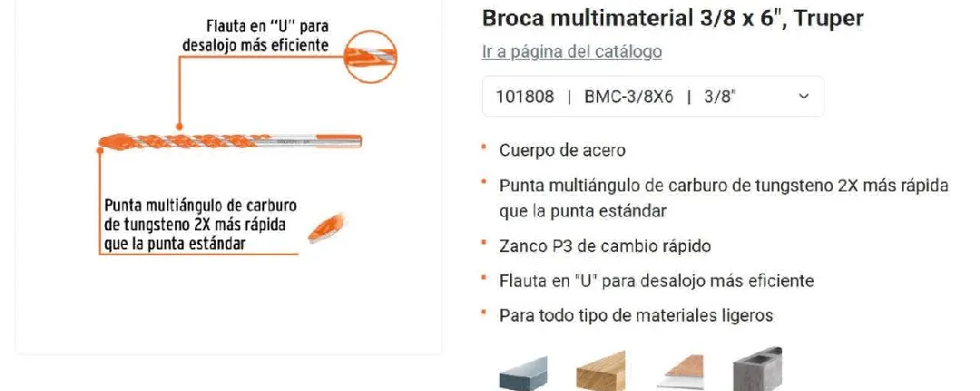 BROCA MULTIMATERIAL 3/8