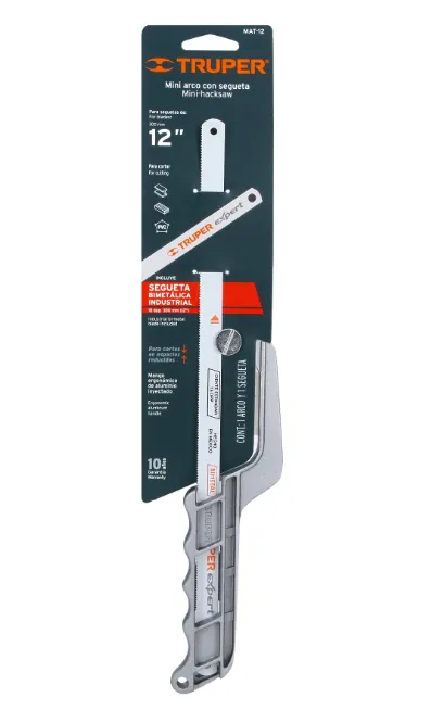Mini arco 12" de aluminio para segueta, TRUPER
