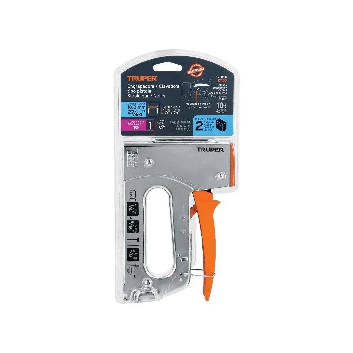 ENGRAPADORA/CLAVADORA TIPO PISTOLA Incluye 2 cajas de grapas.