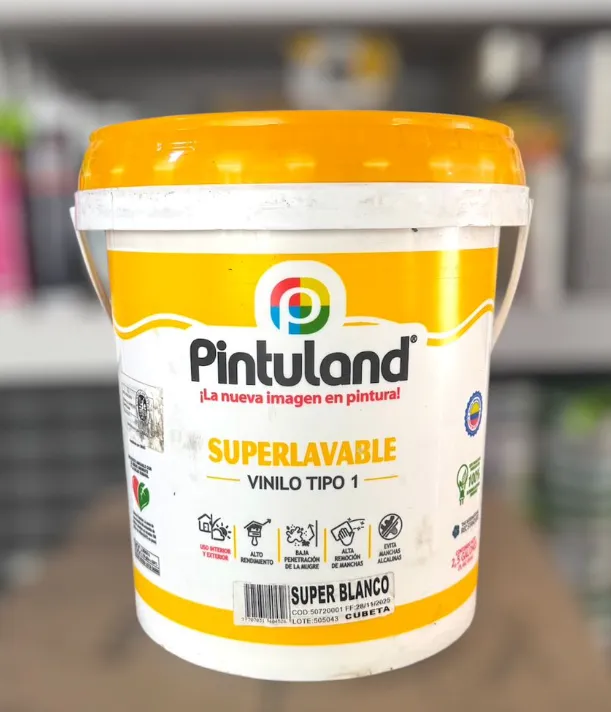 PINTULAND BALDE PINTURA SUPERLAVABLE T1 (EXTERIOR) BLANCO