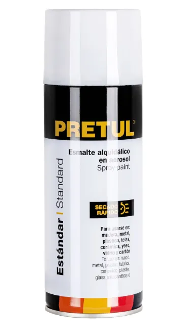 Pintura en aerosol, blanco mate, 400 ml, PRETUL