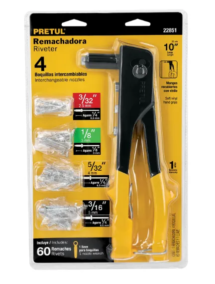 Remachadora 10" con remaches, PRETUL